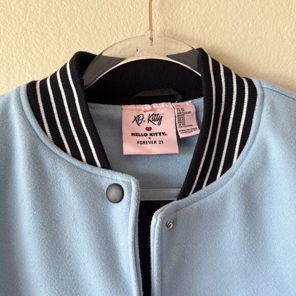 Hello Kitty X Forever 21 Varsity Bomber Faux Leather Jacket - Picture 6 of 16